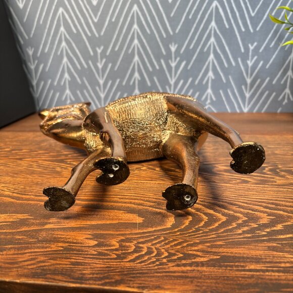 Vintage Solid Cast Metal Camel Figurine Copper Bromze Finish Camel Sculpture - Picture 14 of 17